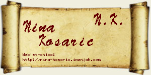 Nina Košarić vizit kartica